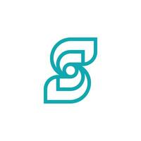 Elegant and synergistic letter S logo vector