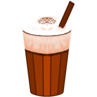 Summer iced coffee on a transparent background. png