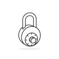 Padlock vector. Padlock For Secure Password vector illustration. Cyber security digital data protection concept