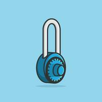 Padlock vector. Padlock For Secure Password vector illustration. Cyber security digital data protection concept