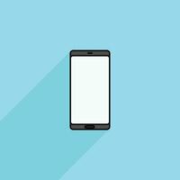 Mobile phone blank screen mockup isolated on light background vector illustration