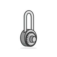 Padlock vector. Padlock For Secure Password vector illustration. Cyber security digital data protection concept