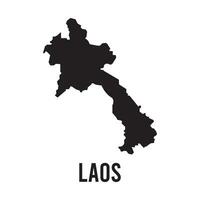 Laos mapa icono vector modelo