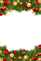 ai genererad jul gräns ram png transparent bakgrund