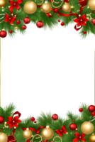 ai genererad jul gräns ram png transparent bakgrund