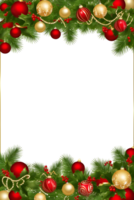 ai genererad jul gräns ram png transparent bakgrund