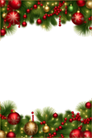 ai gegenereerd Kerstmis grens kader PNG transparant achtergrond