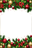 ai genererad jul gräns ram png transparent bakgrund