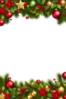 AI generated Christmas border frame PNG transparent background