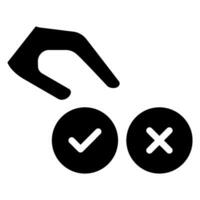choice glyph icon vector