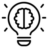 brain line icon vector