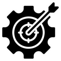 goal glyph icon vector