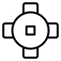 round table line icon vector