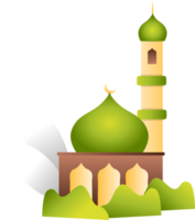 Aesthetic mosque illustration png