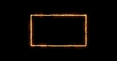 fire shape neon frame is suitable for overlay material, obs overlay frame video