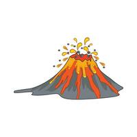 volcán montaña ilustración vector