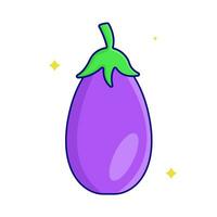 eggplant vegetable illustration vector