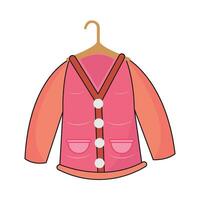 jacket in hanger illustration vector