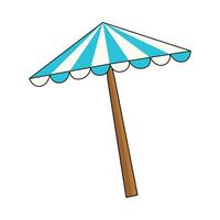 umbrella beach illustration vector