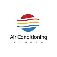 logotipo de aire acondicionado, concepto de logotipo hvac vector