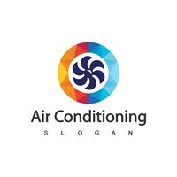 logotipo de aire acondicionado, concepto de logotipo hvac vector