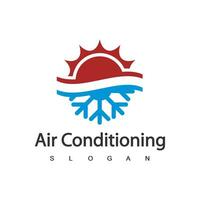 logotipo de aire acondicionado, concepto de logotipo hvac vector