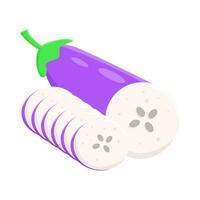 eggplant slice illustration vector