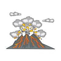 volcano mountain  illustration vector