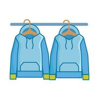 jacket hanging in stand hanger illustration vector