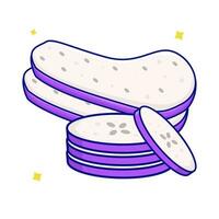 eggplant slice illustration vector