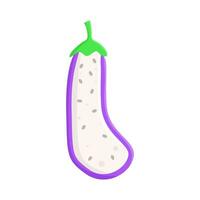 eggplant slice illustration vector