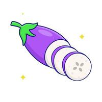 eggplant slice illustration vector