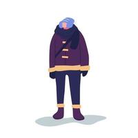 People wear fashion winter clothes set vecctor design vector