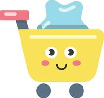 Trolley icon. Shopping cart icon vector