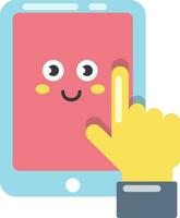 Hand touch smartphone icon. Usability Vector Icon