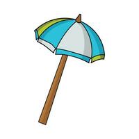 umbrella beach illustration vector