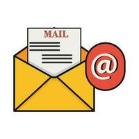 file in mail   illustration vector