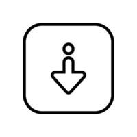 Download icon vector. Upload button illustration. Load symbol or logo. vector