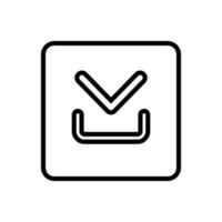 Download icon vector. Upload button illustration. Load symbol or logo. vector