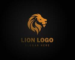 león logo creativo cabeza vector animal fuerte firmar símbolo