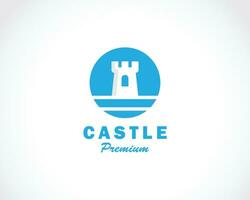 castle logo creative emblem brand design vector