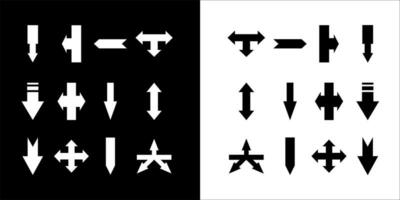 Illustration vector graphics a set of arrow icons