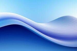 AI generated Abstract Blue Wave Background photo
