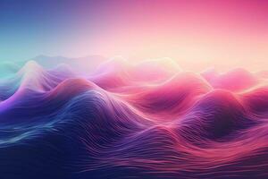 AI generated 3D Abstract Sound Wave photo