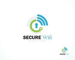 secure connect logo creative online business technology protect shield design concept vector