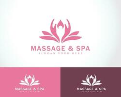 Body Spa Center icon, massage parlor, spa, relax, essential oil, white background, vector illustration lotus beauty