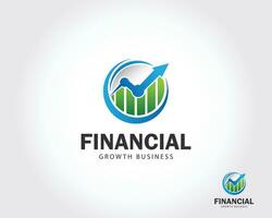 financial logo creative growth finance business logo concept illustration vector