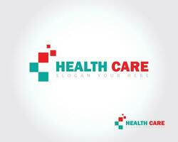 health care logo creative clinic hospital plus design concept tech doctor virtual vector