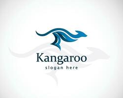 kangaroo logo creative color modern blue sign symbol brand emblem business vector