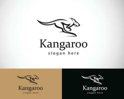 kangaroo logo creative black vector run speed fast strong illustration design